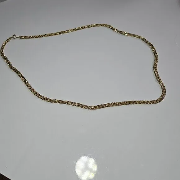 Vintage Trifari Gold Tone Thick Chunky Necklace 24" - Picture 14 of 15